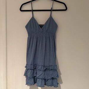 VS Pink Y2K Striped Ruffle Dress